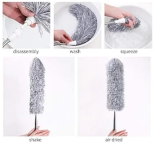 extendable soft fiber mop