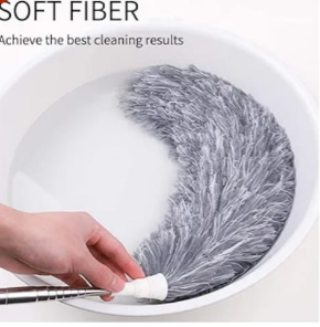 extendable soft fiber mop