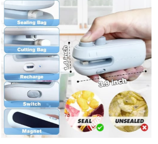 2 in 1 rechargeable heat sealer