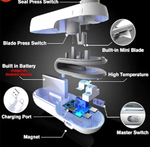 2 in 1 rechargeable heat sealer