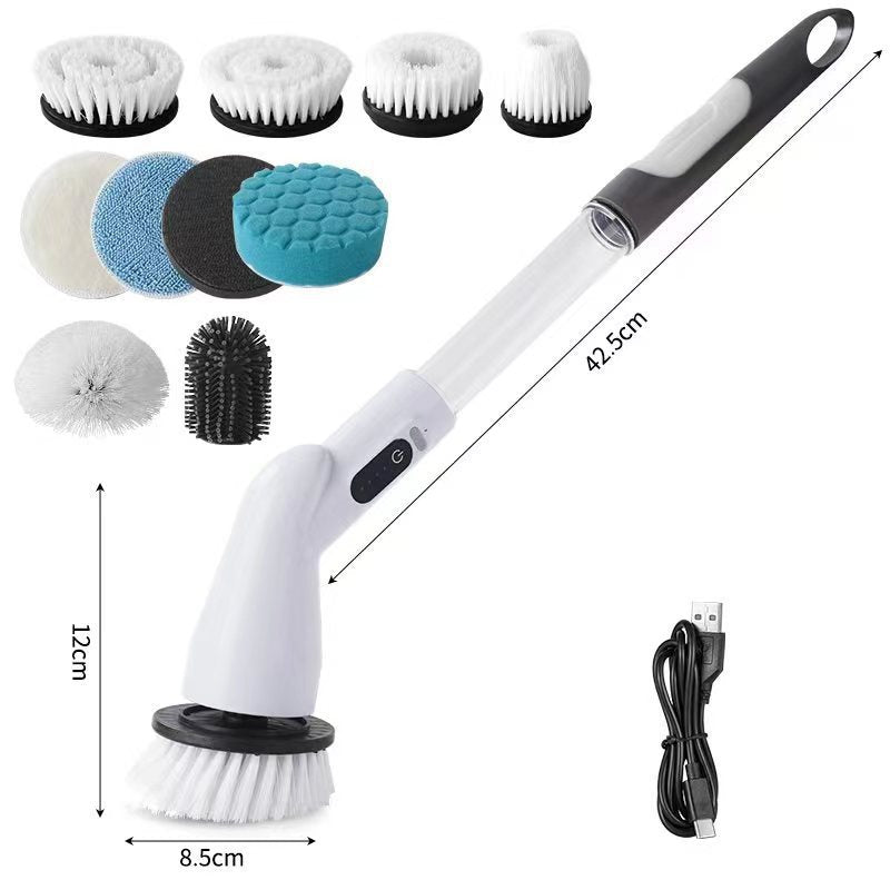 Electric Multifunction Cleaning Brush Household Kitchen Bathroom Toilet Cleaning Gadget - Zenful Living