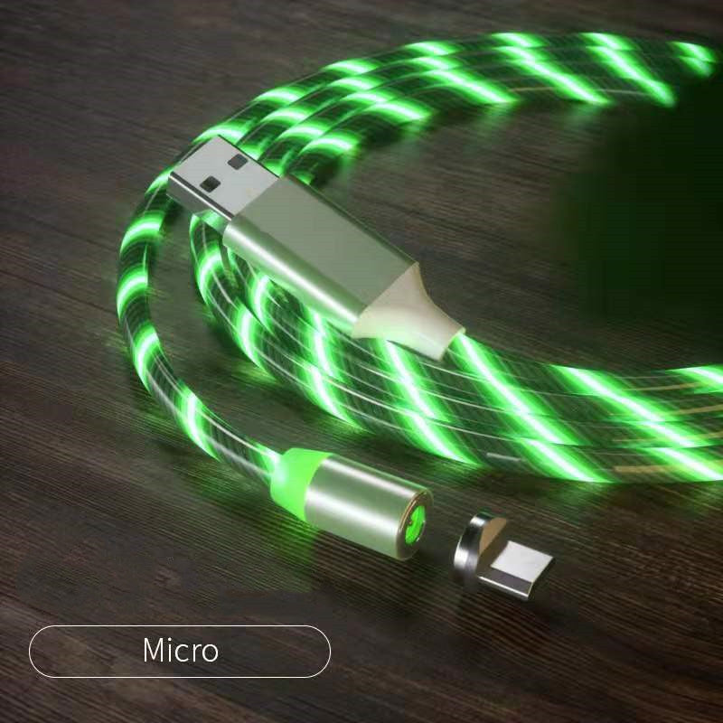 Magnetic Charging Cable Streamer Fast Charging Cable Lighting Micro USB Cable LED Magnet Charger Type-C Cable - Zenful Living