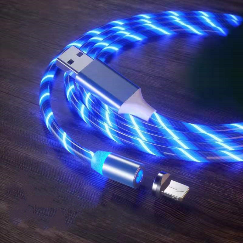 Magnetic Charging Cable Streamer Fast Charging Cable Lighting Micro USB Cable LED Magnet Charger Type-C Cable - Zenful Living
