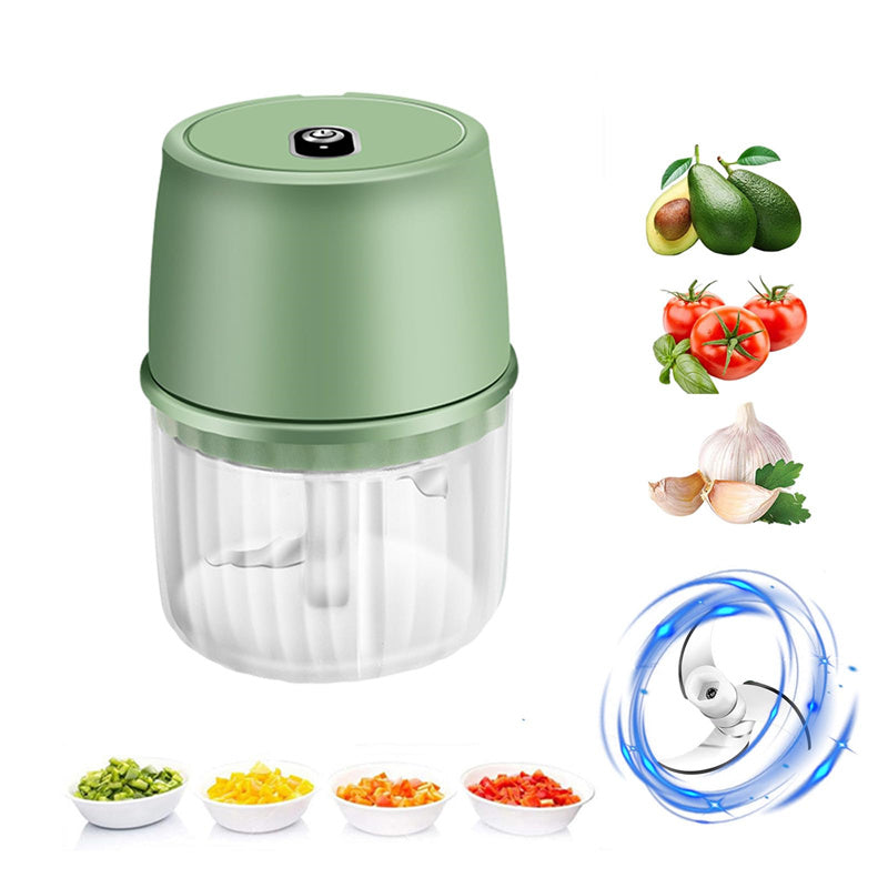 USB Rechargeable Electric Garlic Press Portable Wireless Food Chopper Mini Complementary Food Mixer Kitchen Gadgets - Zenful Living