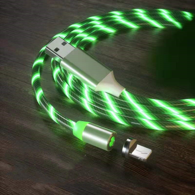 Magnetic Charging Cable Streamer Fast Charging Cable Lighting Micro USB Cable LED Magnet Charger Type-C Cable - Zenful Living