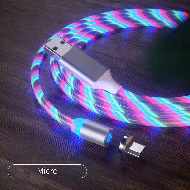Magnetic Charging Cable Streamer Fast Charging Cable Lighting Micro USB Cable LED Magnet Charger Type-C Cable - Zenful Living