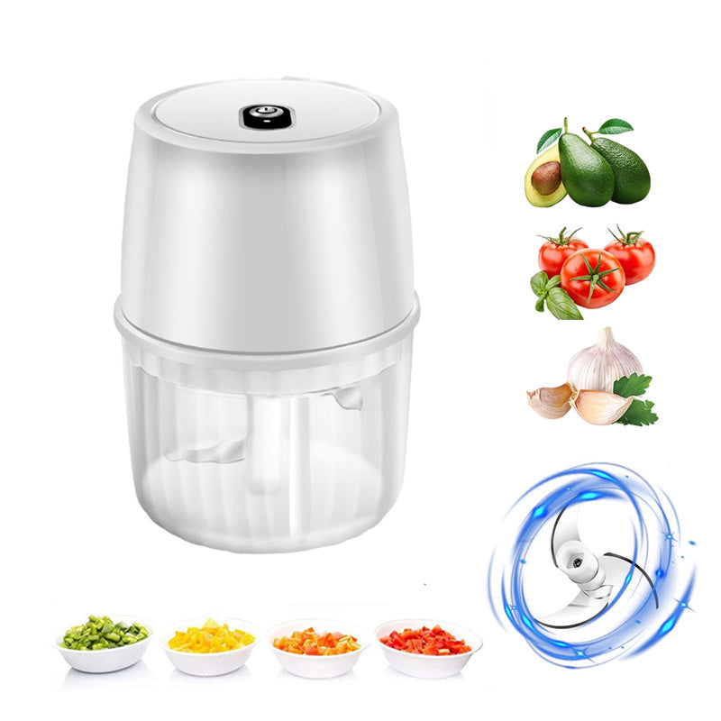 USB Rechargeable Electric Garlic Press Portable Wireless Food Chopper Mini Complementary Food Mixer Kitchen Gadgets - Zenful Living