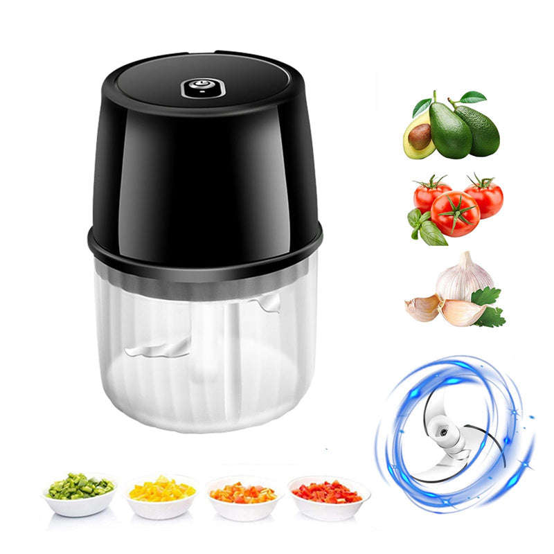 USB Rechargeable Electric Garlic Press Portable Wireless Food Chopper Mini Complementary Food Mixer Kitchen Gadgets - Zenful Living