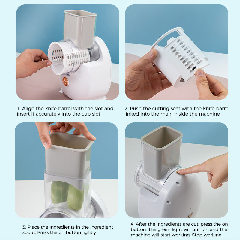 Electric Vegetable Slicer Multifunctional Potato Carrot Cutter Shred Chopper - Zenful Living